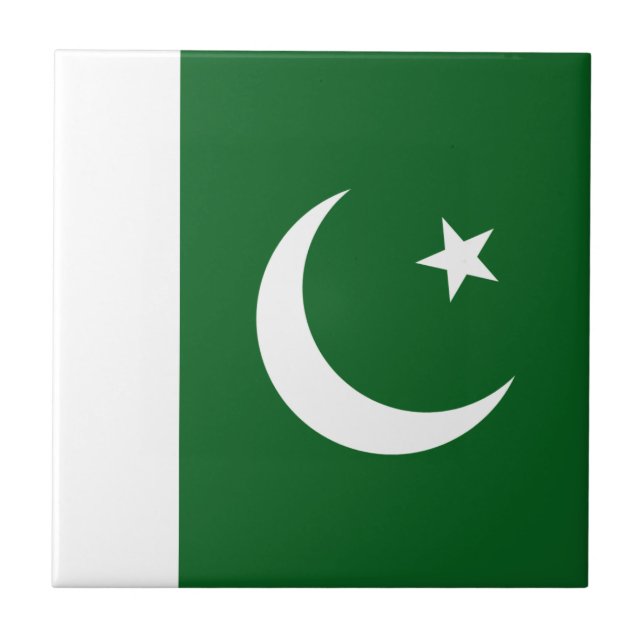 Pakistan Flag Ceramic Tile (Front)