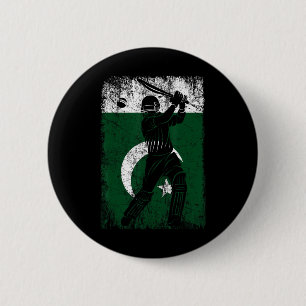 Pakistan Flag Cricket Jersey Fan Player Coach 6 Cm Round Badge