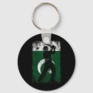 Pakistan Flag Cricket Jersey Fan Player Coach  Key Ring