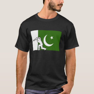 Pakistan Flag Cricket Player Cricket Fans Pakistan T-Shirt