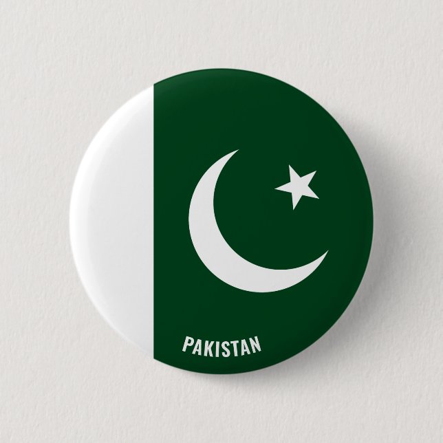 Pakistan Flag Cute Patriotic 6 Cm Round Badge (Front)