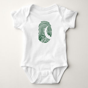 Pakistan Flag Fingerprint Baby Bodysuit