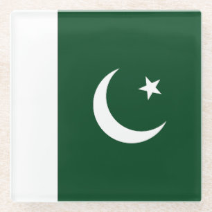 Pakistan Flag Glass Coaster