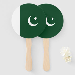 Pakistan flag hand fan
