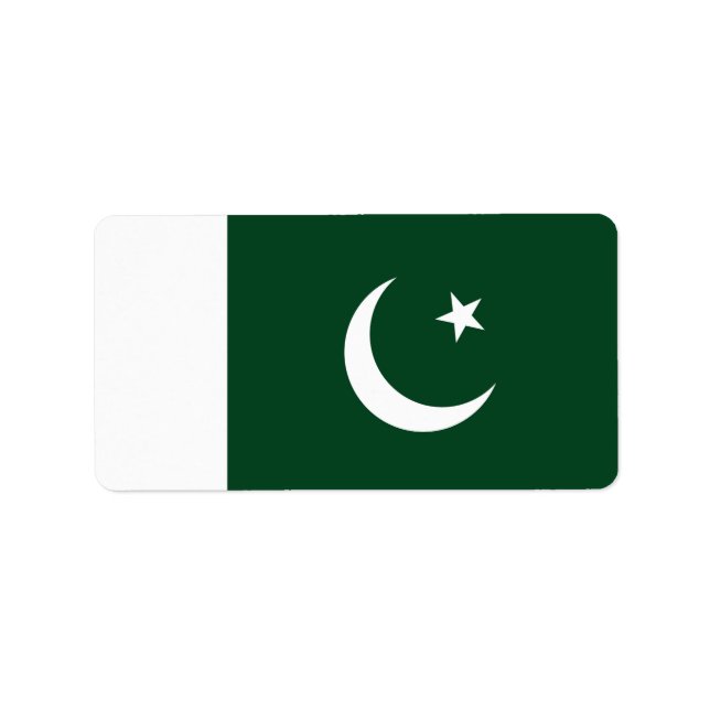 Pakistan flag label (Front)