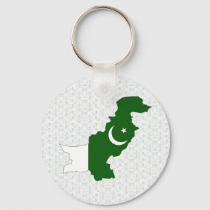 Pakistan Flag Map full size Key Ring