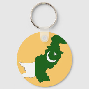 Pakistan flag map key ring