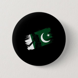 Pakistan Flag Pakistan Cricket Fan Player Coach Um 6 Cm Round Badge