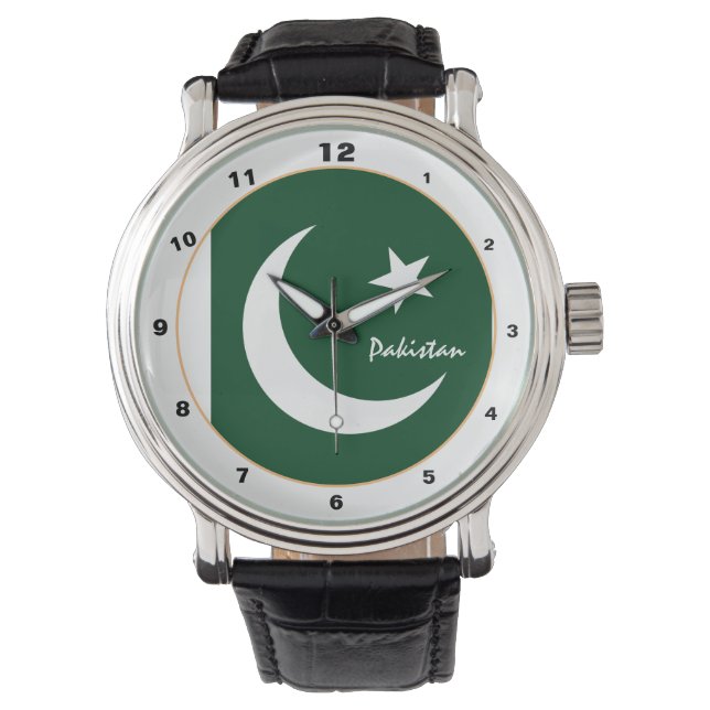 Pakistan Flag & Pakistan trendy fashion /design Watch (Front)