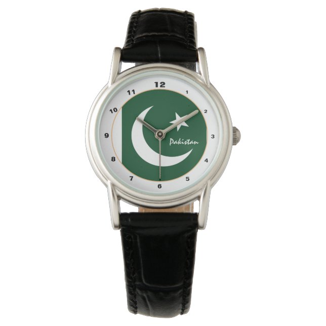 Pakistan Flag & Pakistan trendy fashion /design Watch (Front)