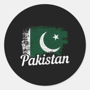 Pakistan Flag Pakistani Classic Round Sticker