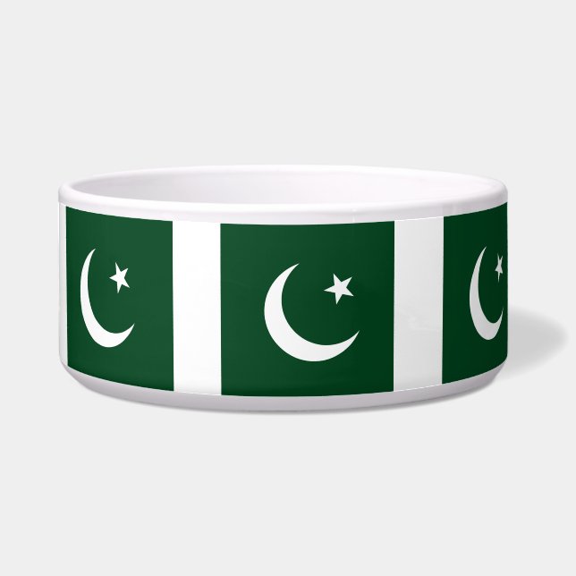 Pakistan Flag Pet Bowl (Front)