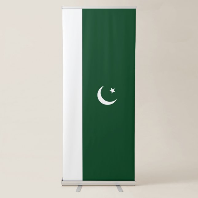 Pakistan flag retractable banner (Front)