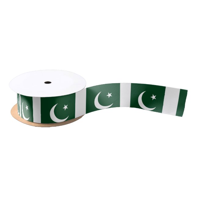 Pakistan Flag Satin Ribbon (Spool)