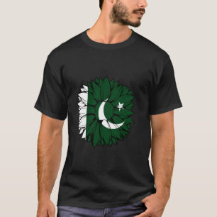 Pakistan Flag Sunflower Pakistani Pride Pakistani T-Shirt