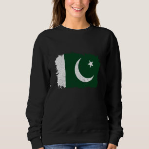 Pakistan Flag Vintage Pakistani Pride Pakistani Ro Sweatshirt