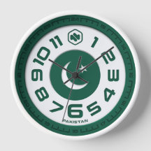 Pakistan Flag Wall Clock