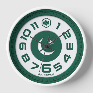 Pakistan Flag Wall Clock
