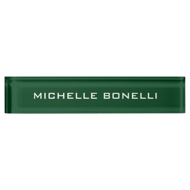 Pakistan Green Minimalist Plain Legible Modern Nameplate (Front)