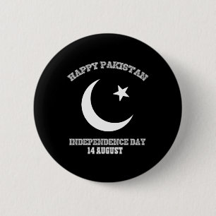 Pakistan Independence Day 14 August  6 Cm Round Badge