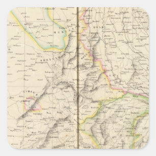 Pakistan, India 82 Square Sticker