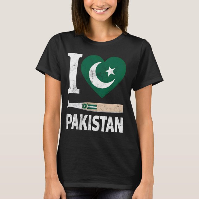 Pakistan Love Cricket T-Shirt (Front)