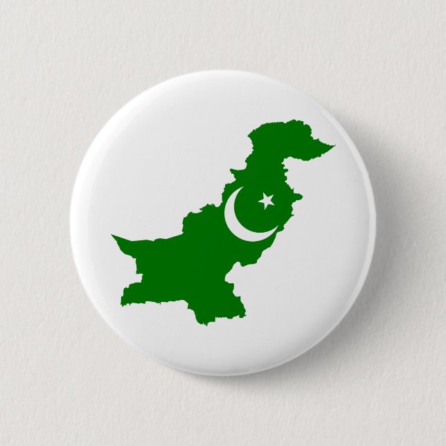 Pakistan Map 6 Cm Round Badge (Front)