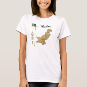 Pakistan Map + Flag + Title T-Shirt