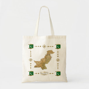 Pakistan Map + Flags Bag