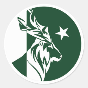 Pakistan Markhor Pakistani National Animal Flag Classic Round Sticker