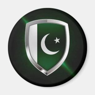 Pakistan Metallic Emblem Magnet