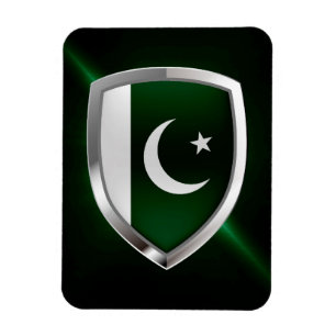 Pakistan Metallic Emblem Magnet