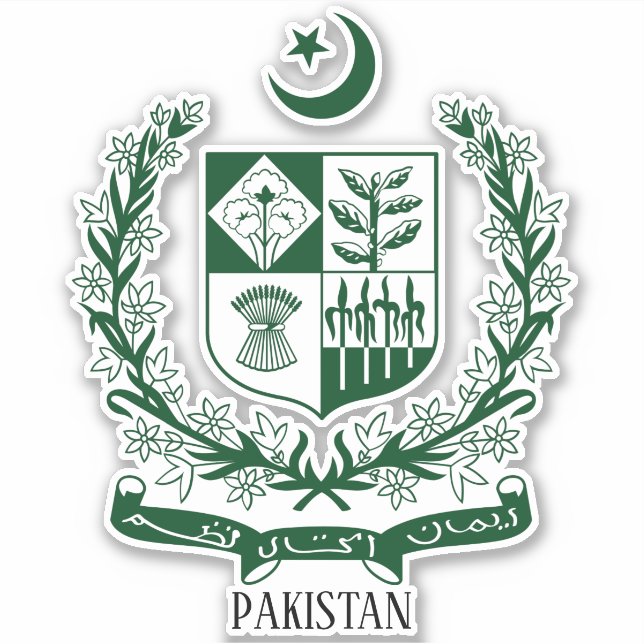 Pakistan National Coat Of Arms Patriotic (Front)