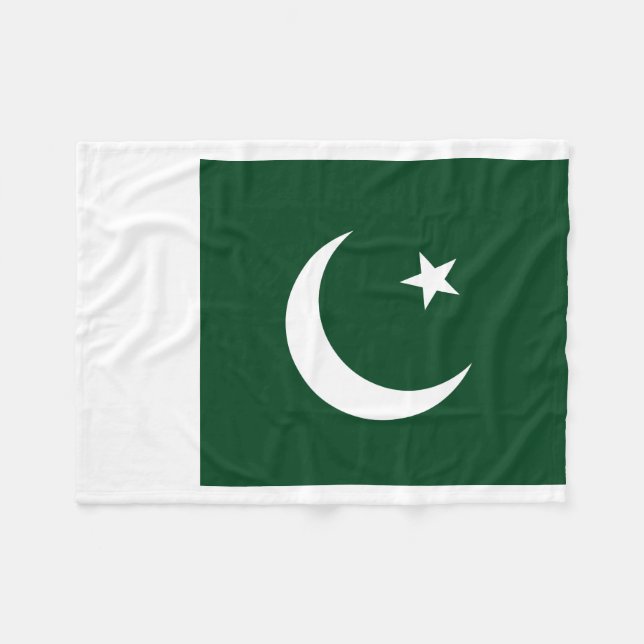 Pakistan National World Flag Fleece Blanket (Front (Horizontal))