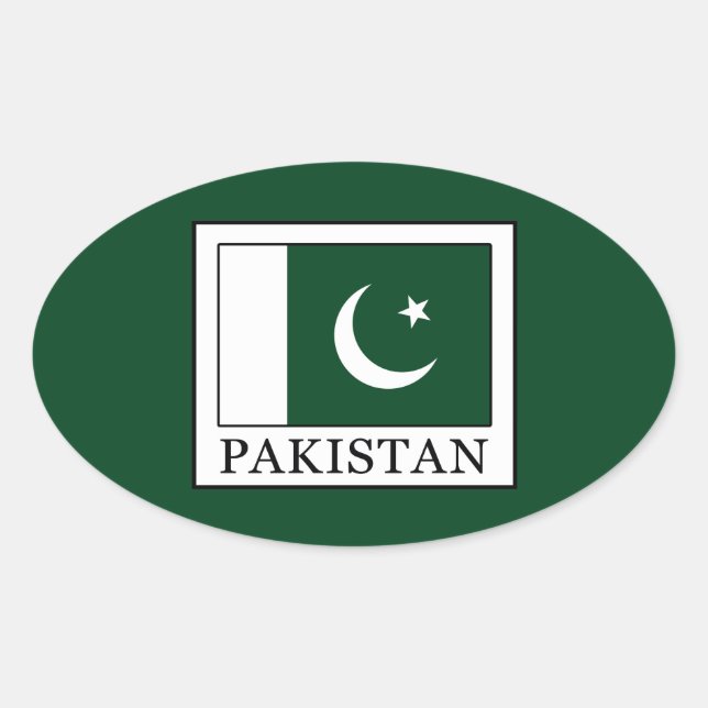 Pakistan Oval Sticker (Front)