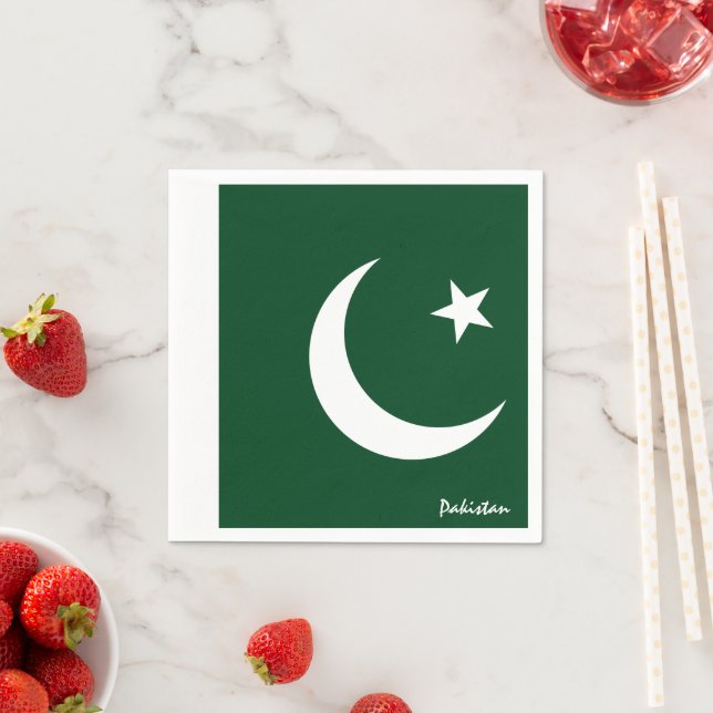 Pakistan & Pakistan Flag party fashion /sports Napkin (Insitu)