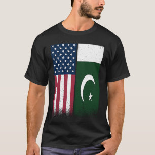 Pakistan  Pakistani American Flags Proud USA Pakis T-Shirt