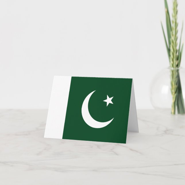 Pakistan (Pakistani) Flag Card (Front)