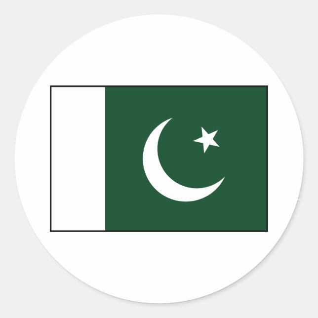 Pakistan – Pakistani Flag Classic Round Sticker (Front)