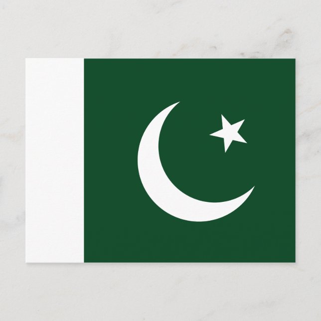 Pakistan (Pakistani) Flag Postcard (Front)