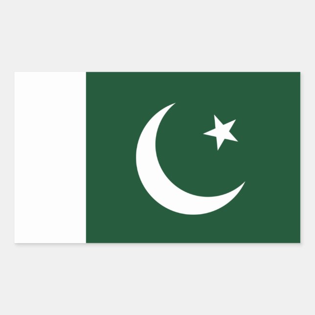 Pakistan/Pakistani Flag Rectangular Sticker (Front)