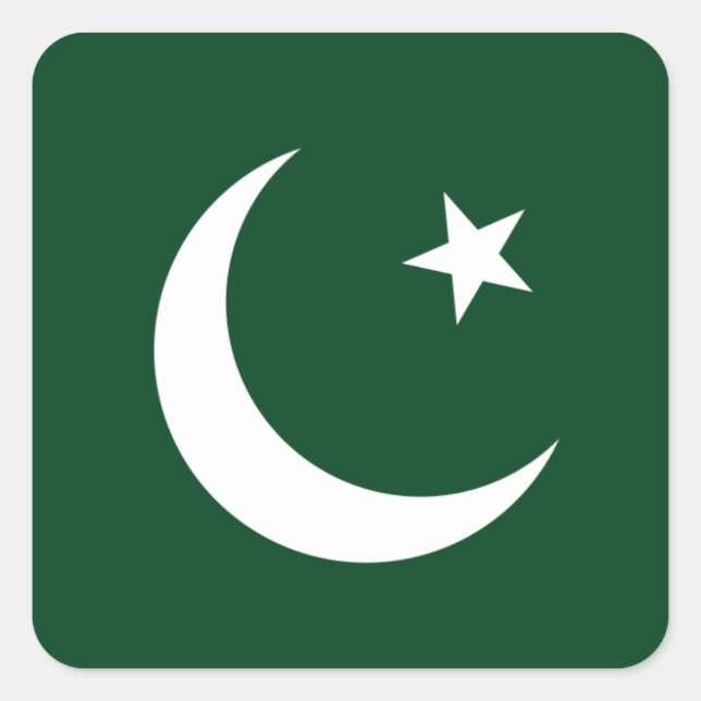 Pakistan/Pakistani Flag Square Sticker (Front)