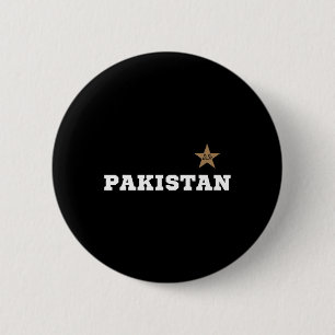 Pakistan Pakistani Flag Star Cricket Men's Womens 6 Cm Round Badge