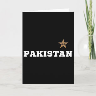 Pakistan Pakistani Flag Star Cricket Men's Womens Card