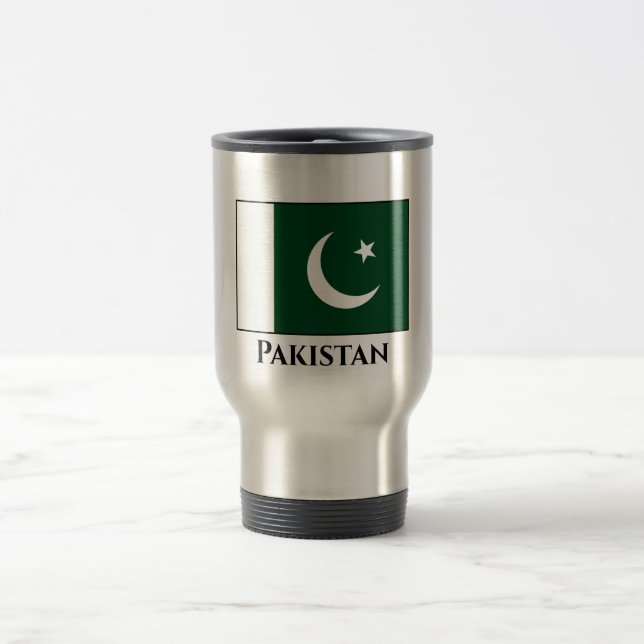 Pakistan (Pakistani) Flag Travel Mug (Center)