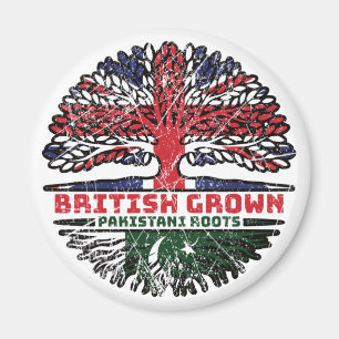 Pakistan Pakistani Uk United Kingdom British Tree Magnet