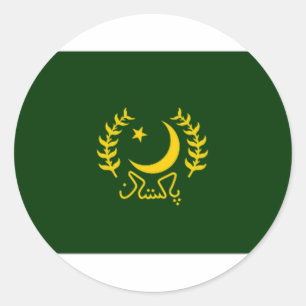 Pakistan President Flag Classic Round Sticker