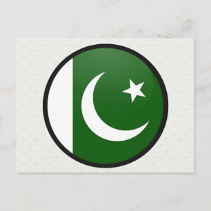 Pakistan quality Flag Circle Postcard