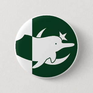 Pakistan River dolphin Pakistani National Animal 6 Cm Round Badge