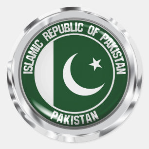 Pakistan Round Emblem Classic Round Sticker